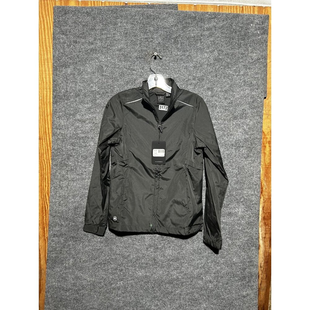 Stormtech Jacket Mens XS Black Full Zip Lightweight Reflective Windbreaker Shell